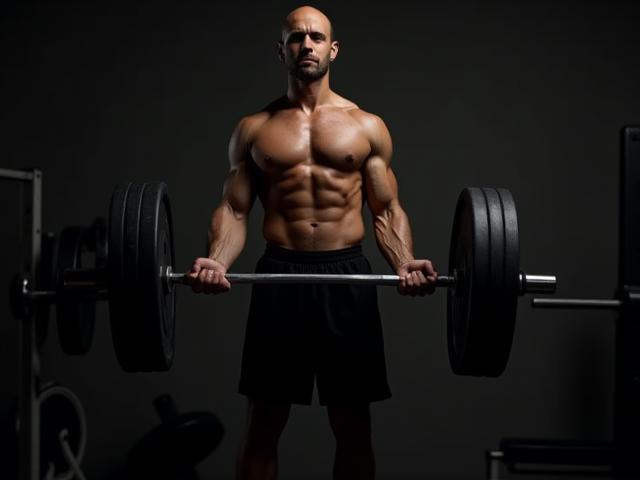 Man performing barbell workout at Jebel Ali Strength Systems gym